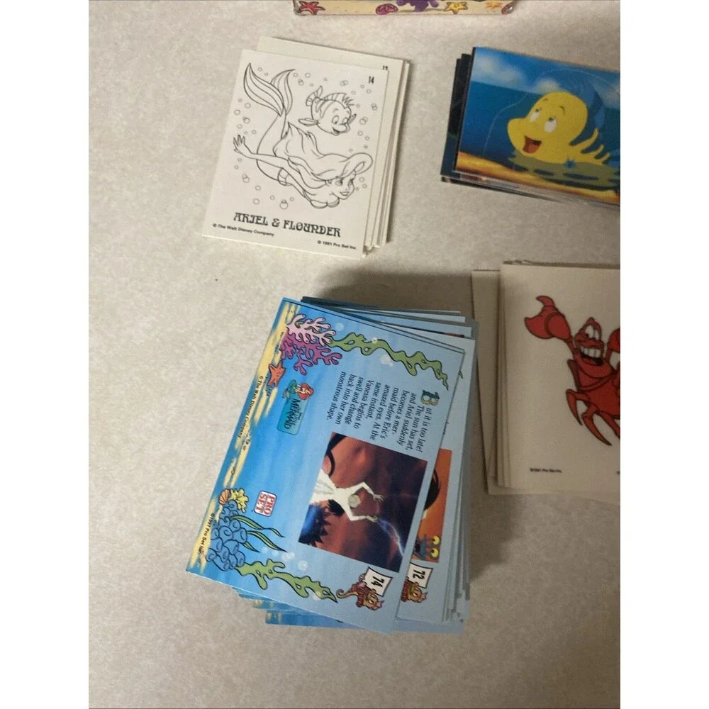 Vtg Disney Pro Set Little Mermaid Collectible Story Cards 1991